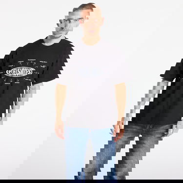 Majica kratkih rukava Pleasures Overview Logo T-Shirt Crna | P25F084-BLACK, 0