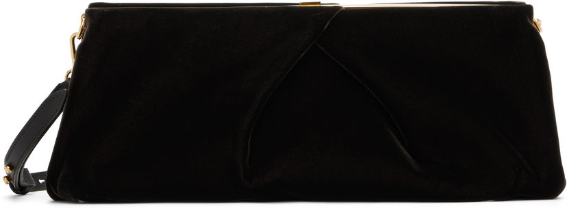 Ručna torbica Dries Van Noten Dries Van Noten Velvet Clutch Crna | 252-011518-653