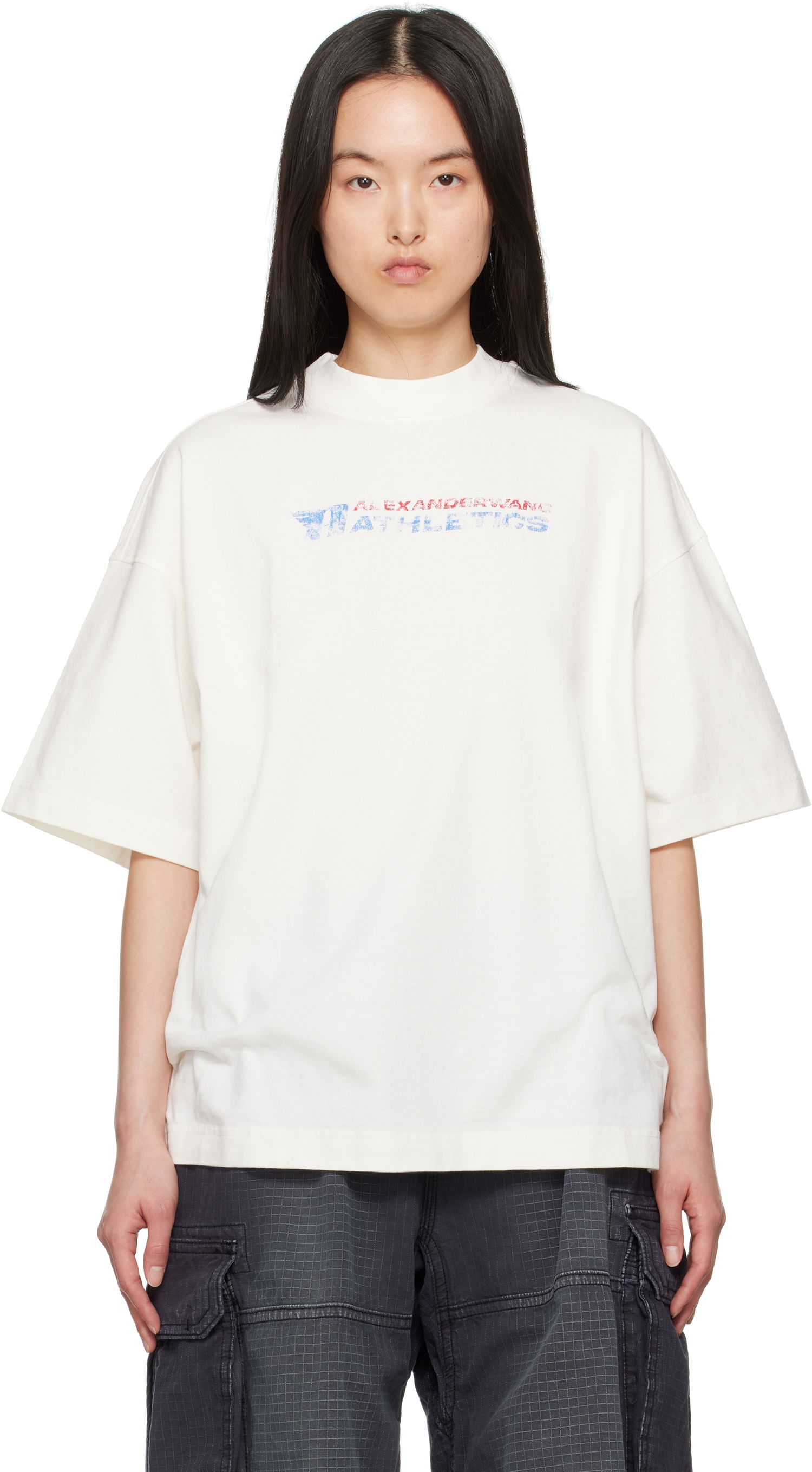 Majica kratkih rukava Alexander Wang Alexander Wang Logo-Print T-Shirt Bijela | UCC2251835, 0