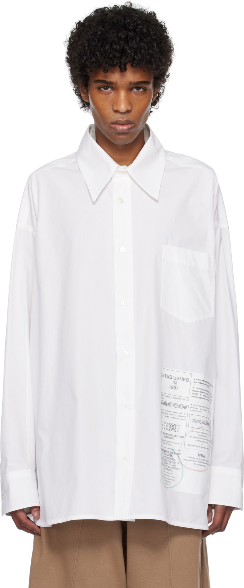 Košulja Maison Margiela MM6 Maison Margiela Newspaper Print Shirt Bijela | SH0DT0027 M35152
