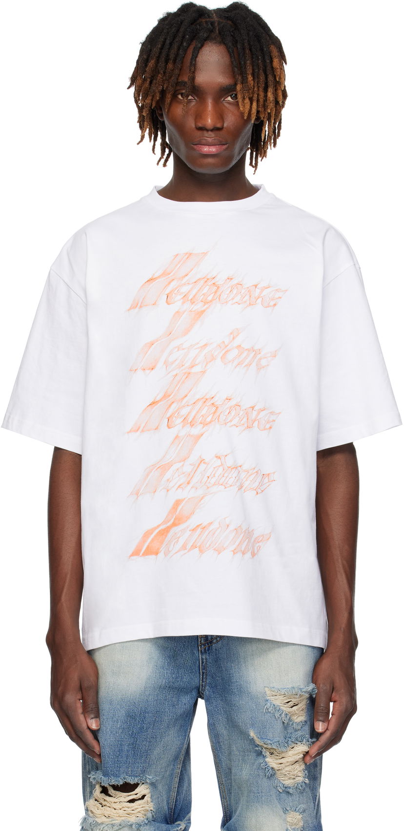 Majica kratkih rukava We11done We11done Spark Logo T-Shirt Bijela | WD-TT0-25-751-U-WH