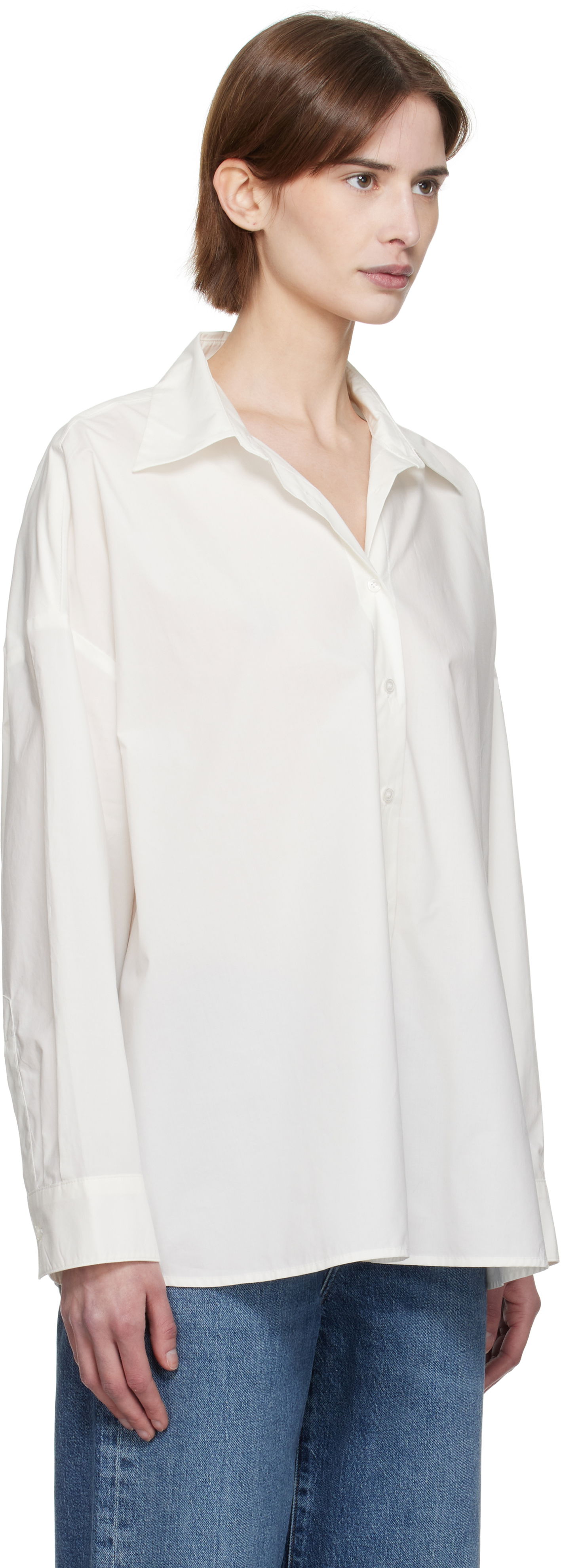 Košulja AGOLDE AGOLDE Roux Relaxed-Fit Shirt Bijela | A7354-1769, 1