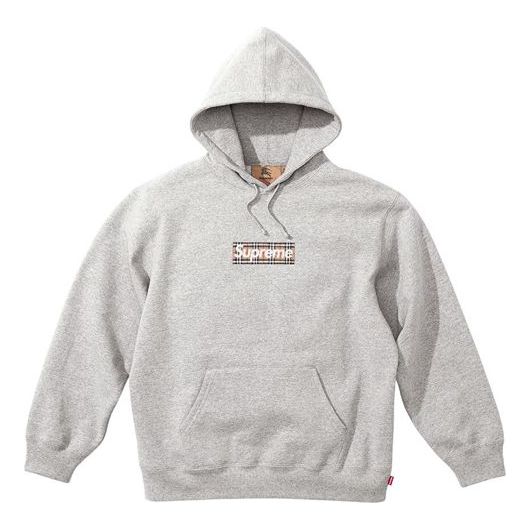 Dukserice Supreme Supreme x Burberry Box Logo Hoodie Siva | SUP-SS22-126