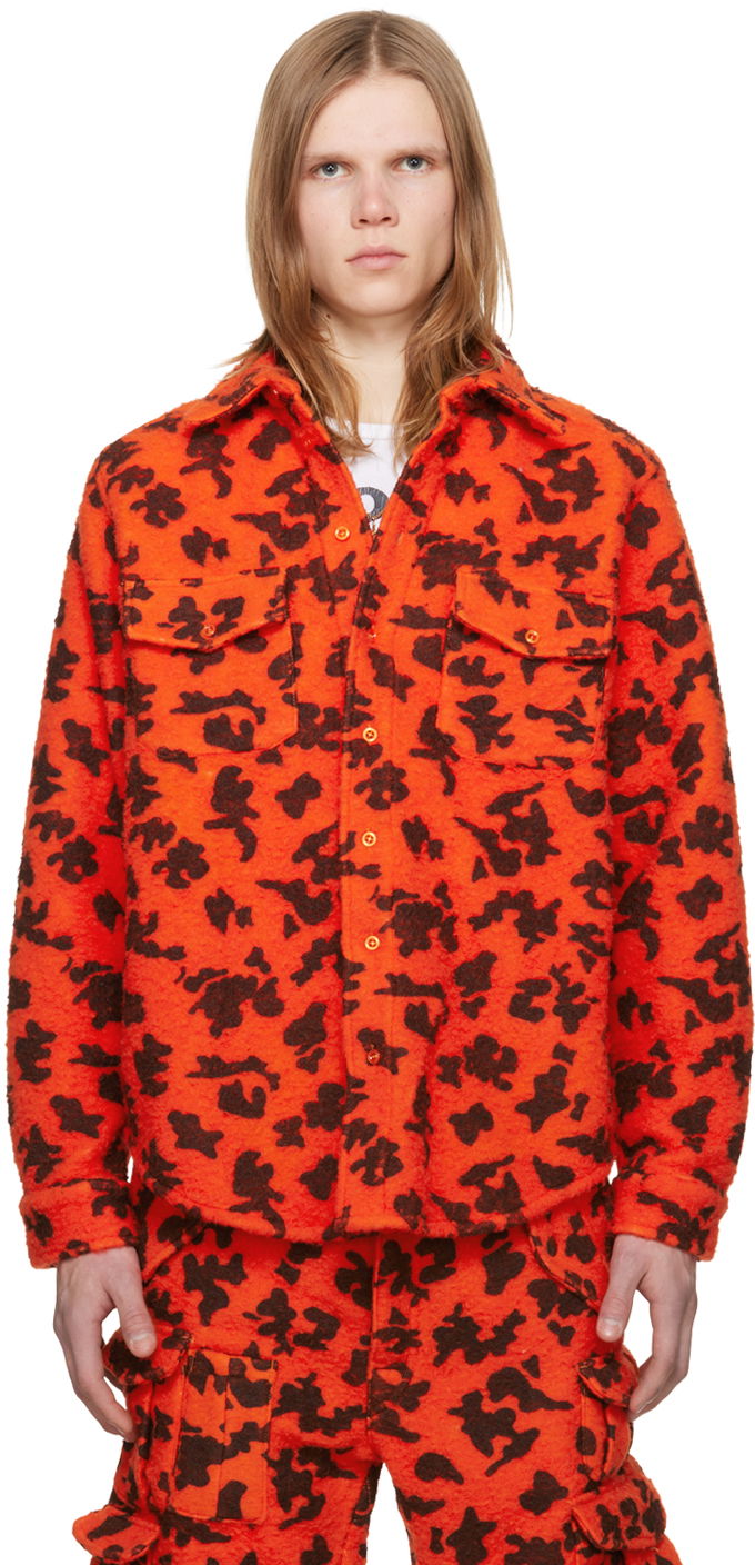 Košulja ERL ERL Printed Fleece Shirt Narančasta | ERL07B023