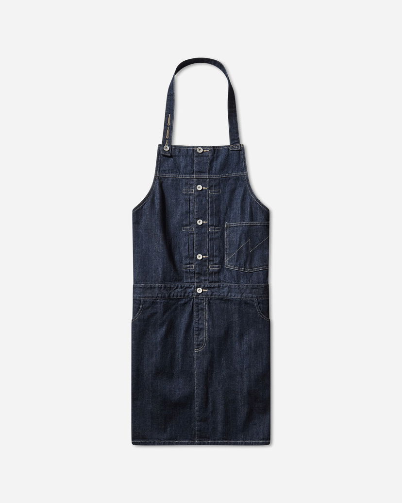Odjeća Neighborhood Button-Front Utility Denim Apron Tamnoplava | 252ZANH-AC01 INDIGO