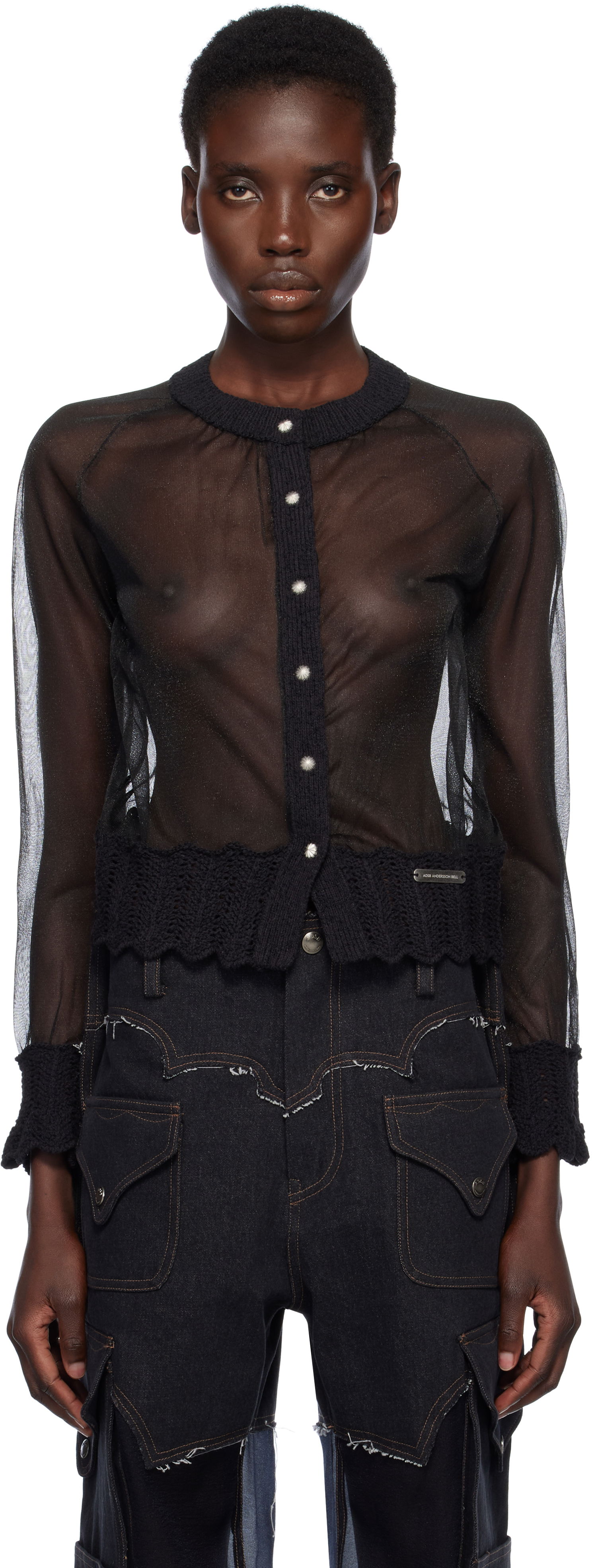 Džemper Andersson Bell Andersson Bell Sheer Knit Cardigan Crna | atb1327w, 0