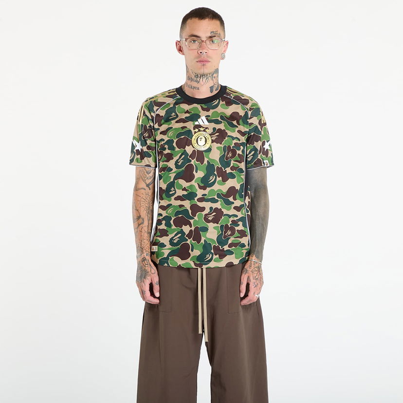 Majica kratkih rukava adidas Originals adidas x Bape Jersey T-Shirt Zelena | KB2202