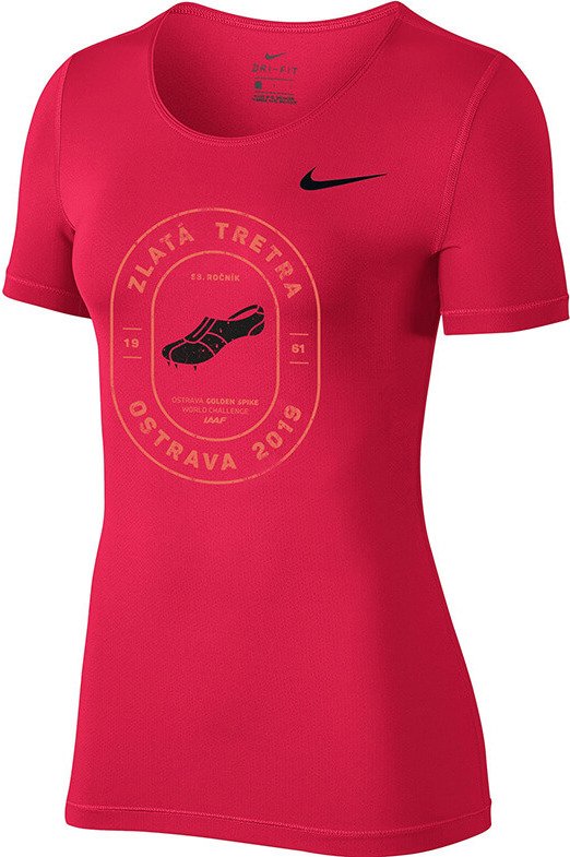 Majica kratkih rukava Nike Pro Top SS All Over Mesh T-Shirt Crvena | 889540-617-zt