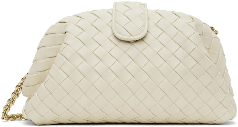 Ručna torbica Bottega Veneta Lauren 1980 Teen Clutch Bijela | 785807 V40Z1