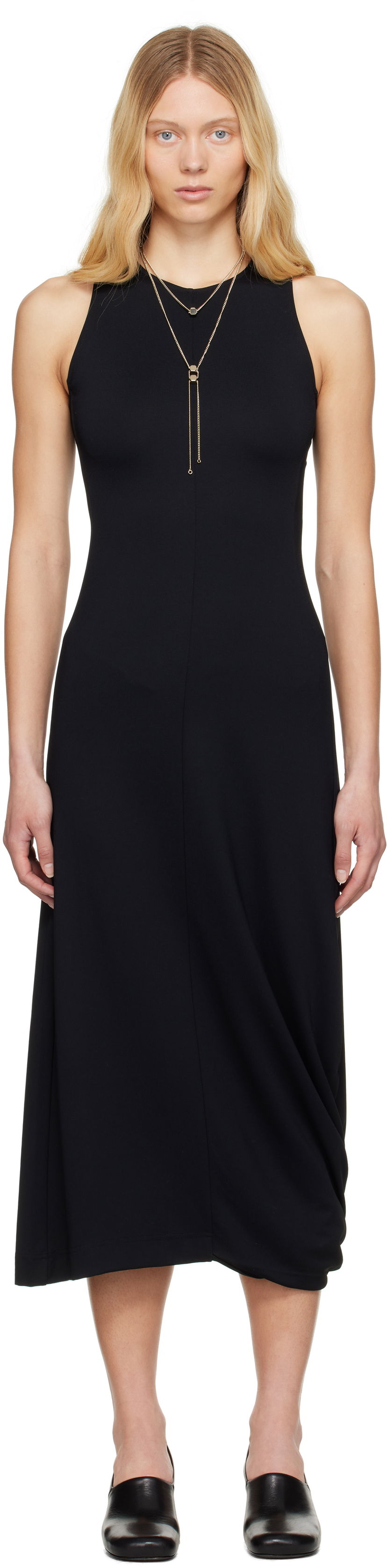 Haljina LEMAIRE Lemaire Twisted Hem Midi Dress Crna | DR1106 LJ1034
