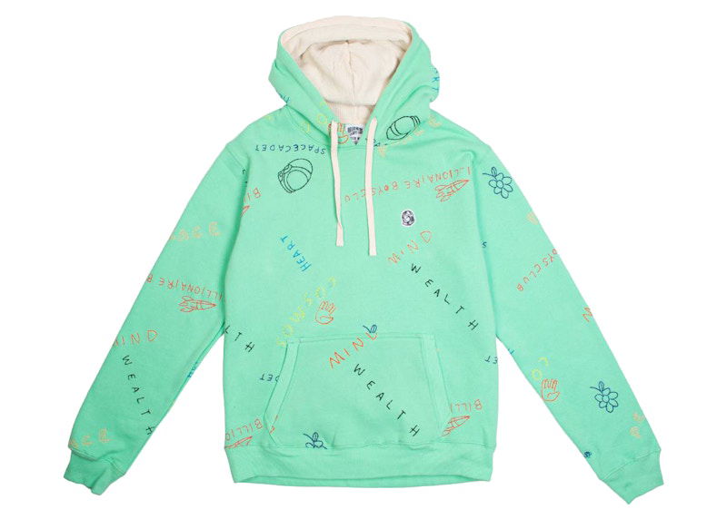 Dukserice BILLIONAIRE BOYS CLUB Billionaire Boys Club Scribble Hoodie Zelena | 8012300SPR