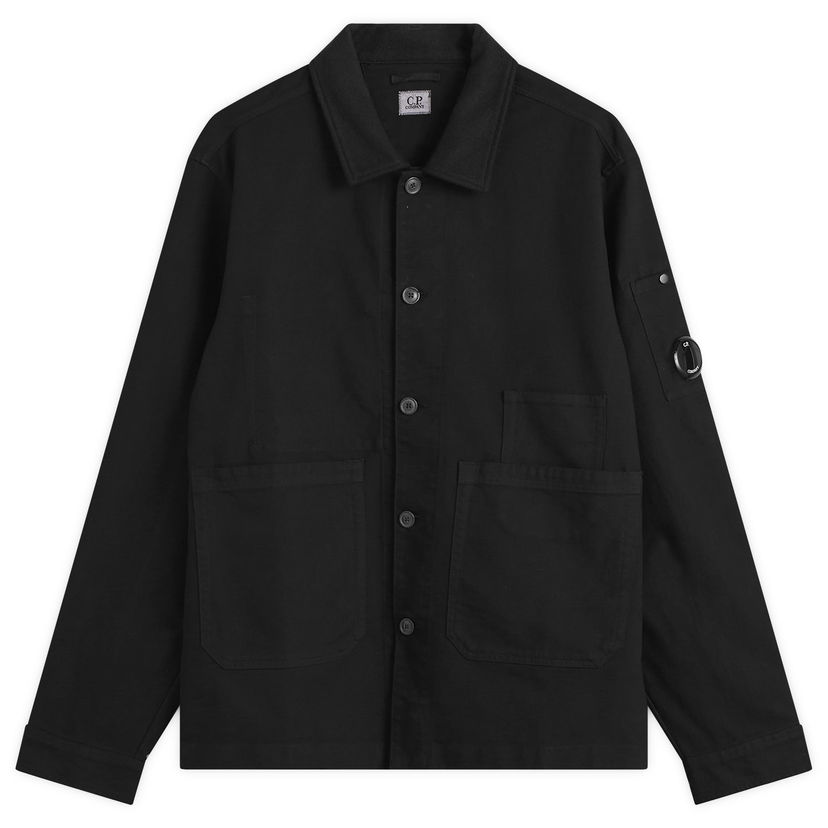 Jakna C.P. Company Double Satin Lens Overshirt Crna | 19CMOS286A-110471G-999