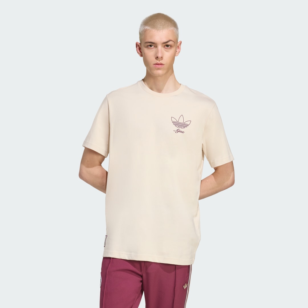 Majica kratkih rukava adidas Performance Ajax Amsterdam Terrace Icons T-Shirt Bež | JM7353, 0