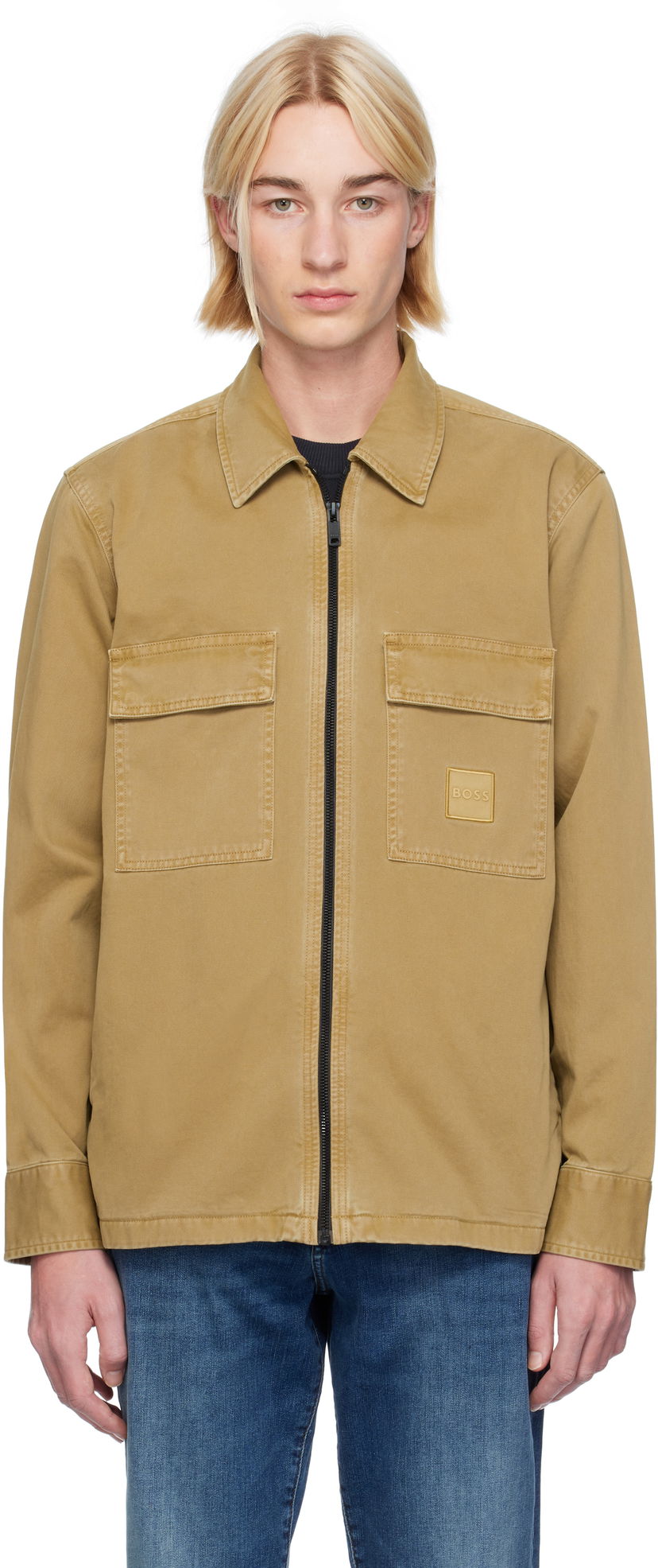 Košulja BOSS Flap Pocket Overshirt Bež | 50530853