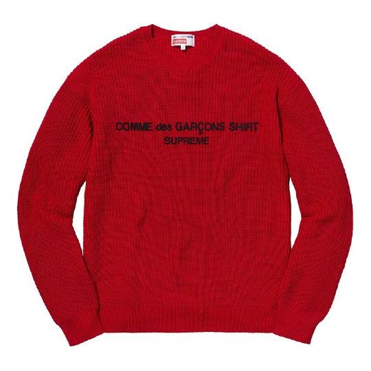 Džemper Supreme COMME des GARCONS SHIRT Knit Sweater Crvena | SUP-FW18-405