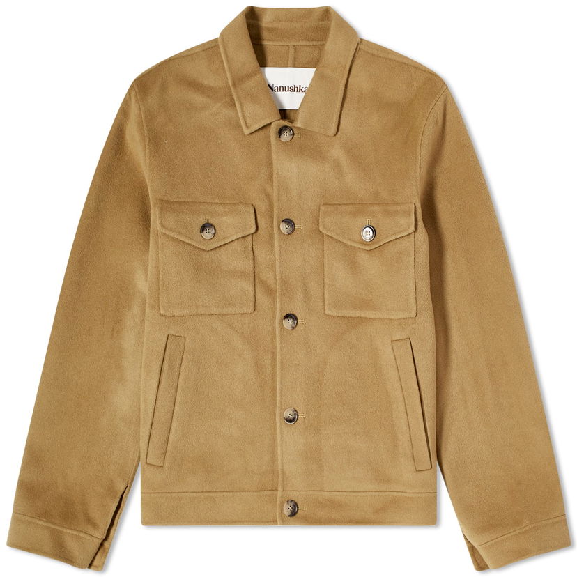 Jakna Nanushka Rhys Wool Overshirt Bež | NM23PFOW00865