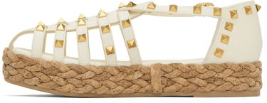 Tenisice i cipele Valentino Valentino Garavani Rockstud Cork Wedge Sandals Bijela | 6W2S0LP9CYP, 2