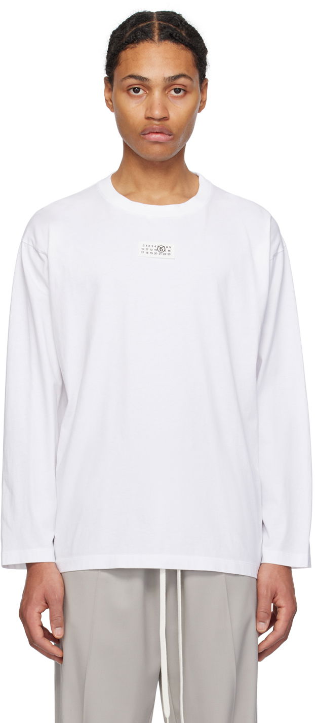 Majica kratkih rukava Maison Margiela MM6 Numeric Signature T-Shirt Bijela | SH0GC0007 S24312
