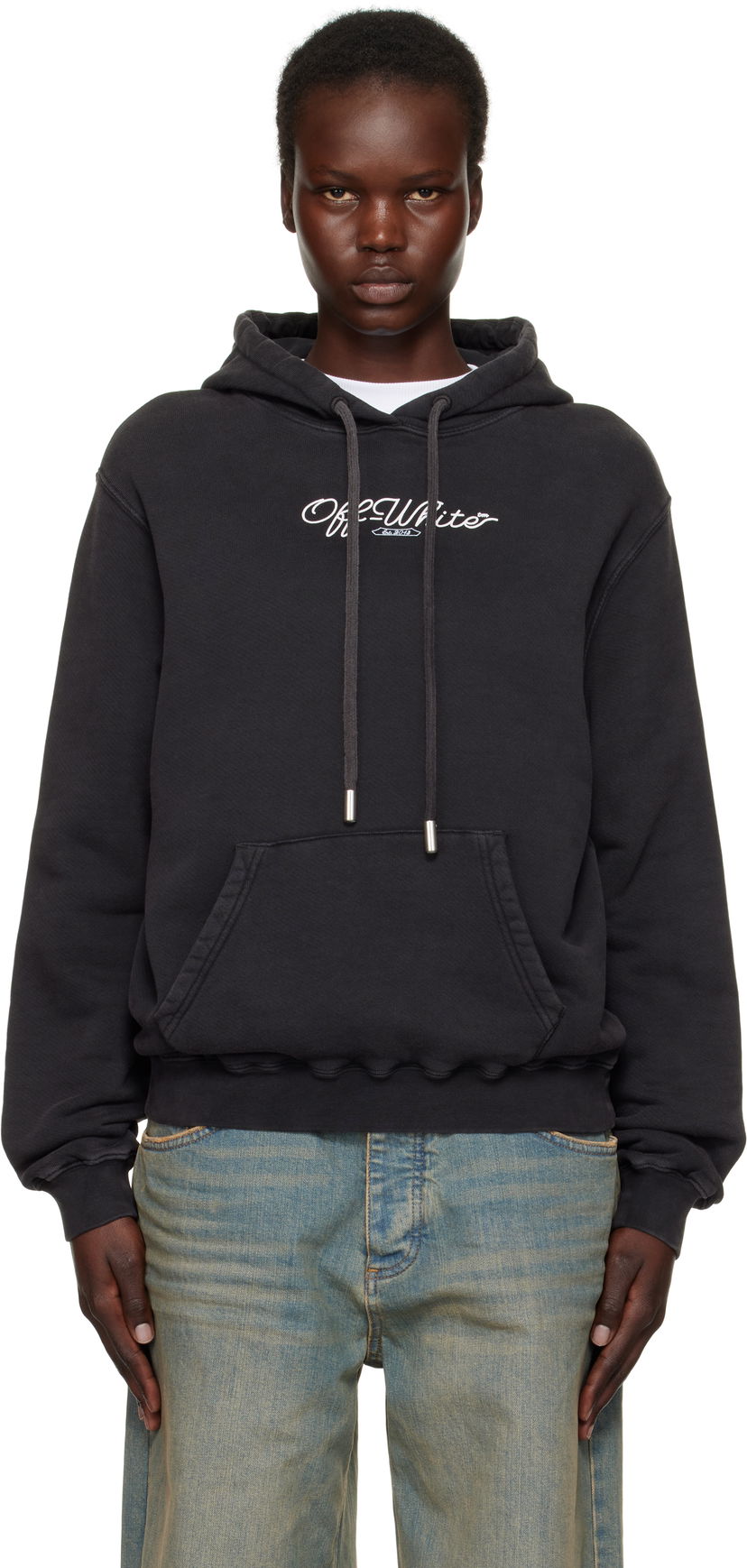 Dukserice Off-White Off-White Scissor Arrow Hoodie Crna | OWBB064S25FLE0030701