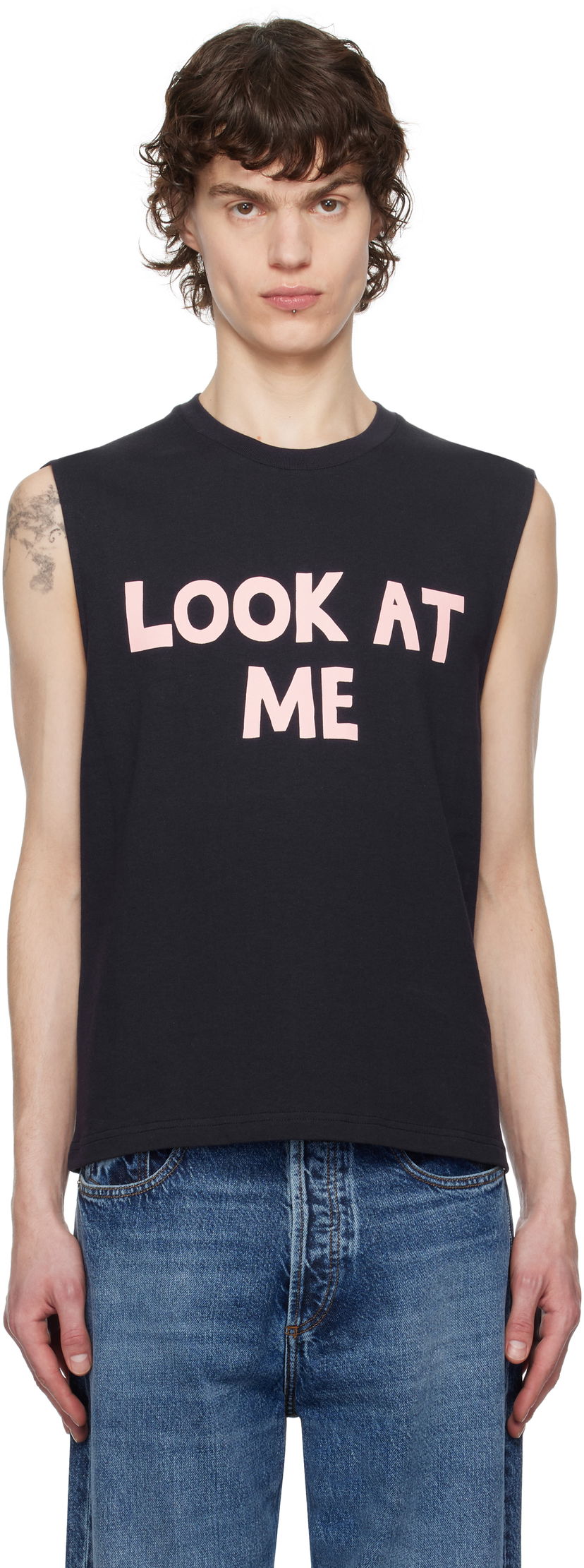 Majica bez rukava JW Anderson JW Anderson 'Look At Me' Printed Tank Top Crna | JO0257-PG1510