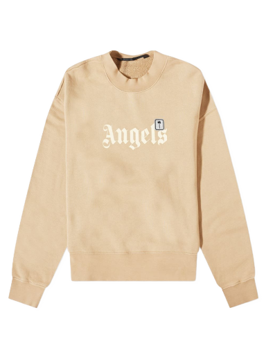 Džemper Palm Angels Angels Patch Logo Crewneck Bež | PMBA026F22FLE0046410