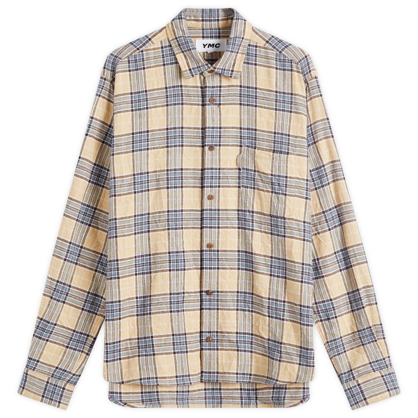 Košulja YMC Curtis Check Shirt Bež | P2XMI-20