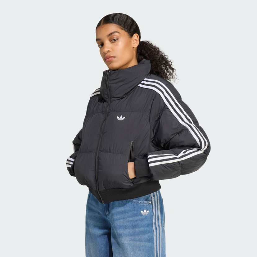 Pernata jakna adidas Performance Adicolor Cropped Puffer Jacket Crna | JX2970