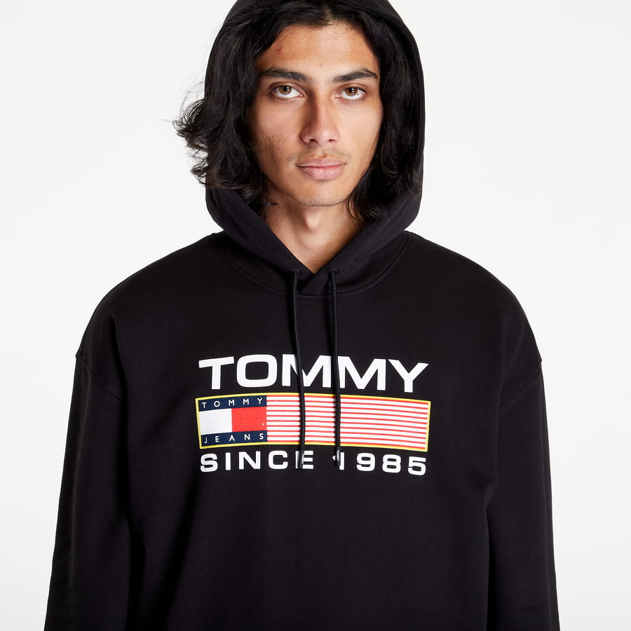 Dukserice Tommy Hilfiger JEANS Reg Athletic Log Hoodie Crna | DM0DM15009 BDS, 1