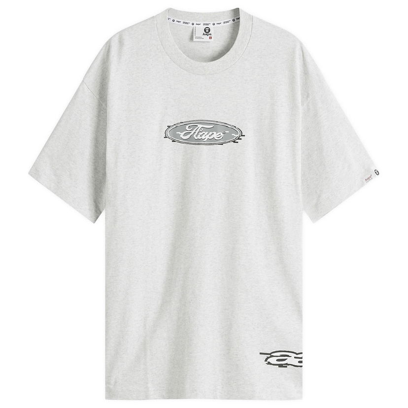 Majica kratkih rukava AAPE by A Bathing Ape AAPE Racing T-Shirt, Size Large Siva | AAPTEM1556XANWH2