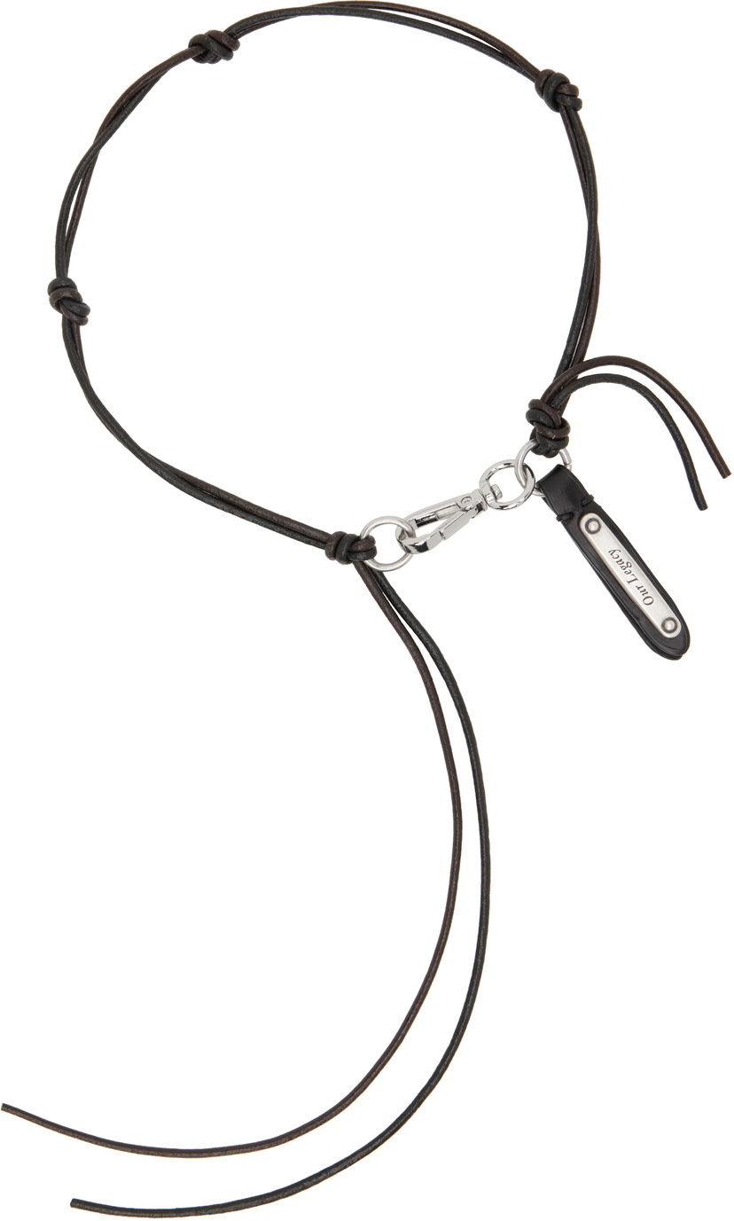Ogrlica OUR LEGACY Our Legacy Ladon Super Slim Leather Necklace Smeđa | A2258SFL