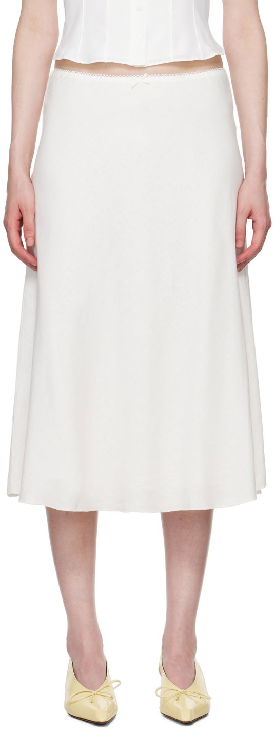 Suknja GUIZIO Guizio Paloma Midi Skirt Bijela | P24313W085