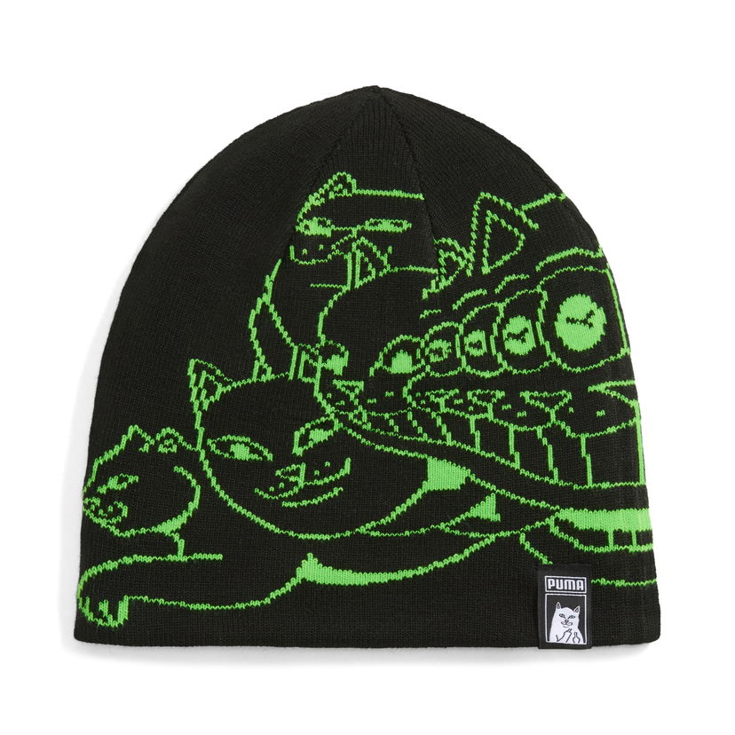 Kapica Puma PUMA x RIPNDIP Knitted Beanie with Graphic Print Crna | 026596_01