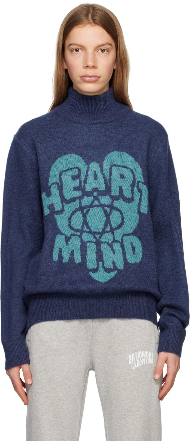 Džemper BILLIONAIRE BOYS CLUB Billionaire Boys Club Heart and Mind Turtleneck Sweater Plava | B23142