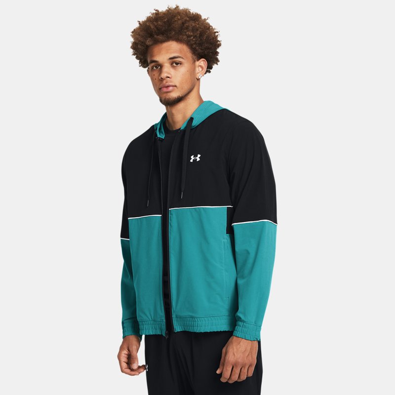 Majica kratkih rukava Under Armour Zone Gewebte Jacke für Herren Circuit Teal / Schwarz / Weiß S Tirkiz | 1383400-464
