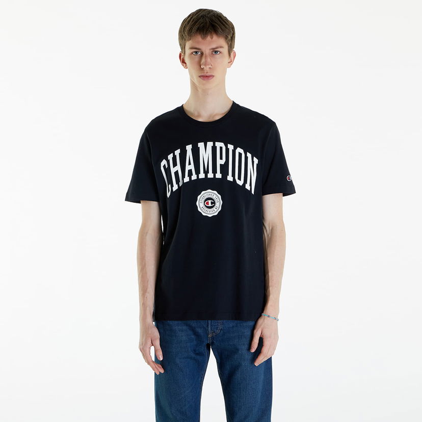 Majica kratkih rukava Champion Crewneck T-Shirt Black Crna | 219852 CHA KK001