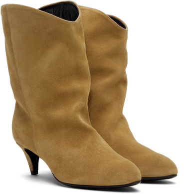 Njega cipela BY FAR BY FAR Osage Suede Kitten Heel Boots Bež | MWFBO067SU002BR046PL, 3