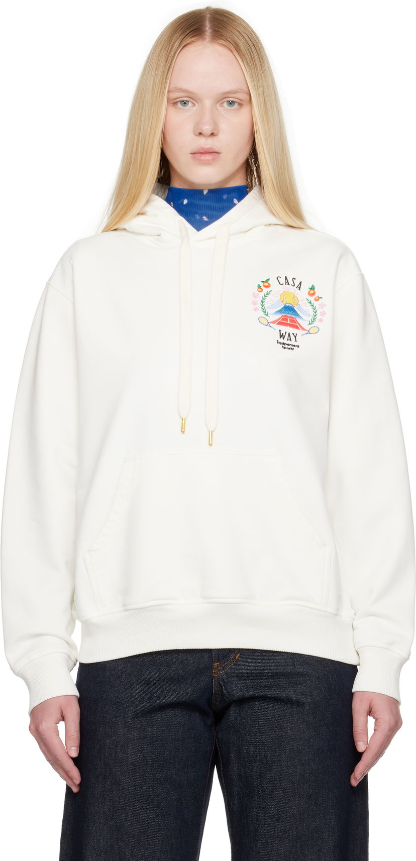 Dukserice Casablanca Casablanca 'Casa Way' Mountain Hoodie Bijela | WPF25-JTP-362-01