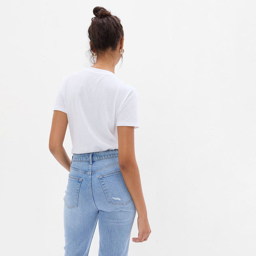 Majica kratkih rukava GAP Basic Crewneck Tee Fresh White Bijela | 795346-01