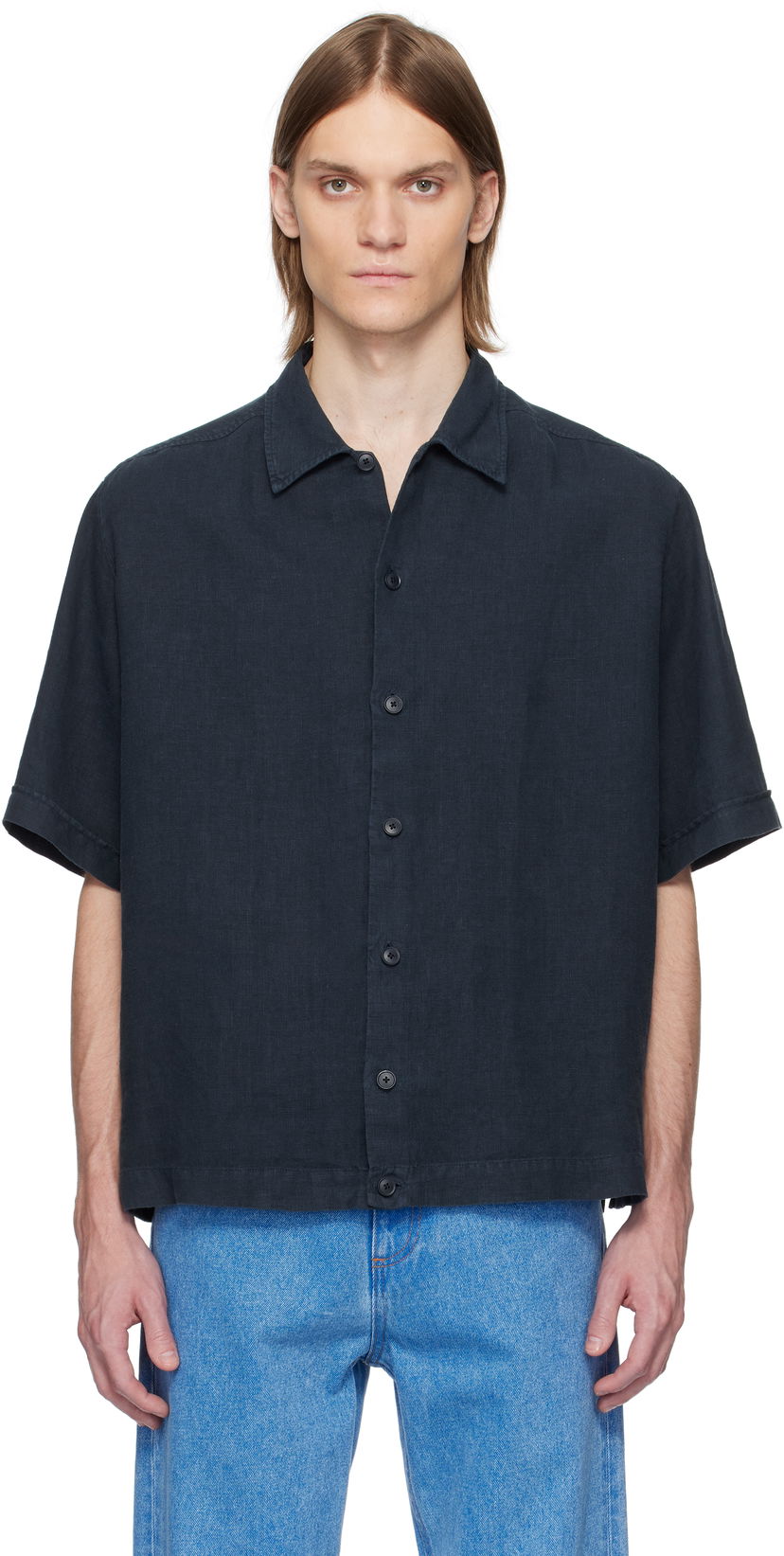 Košulja BOSS BOSS Linen Resort Shirt Tamnoplava | 50538880