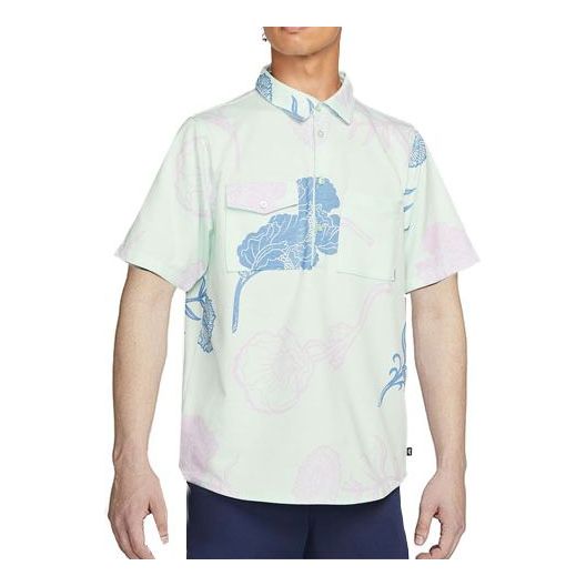 Majica kratkih rukava Nike SB SB Flower Print Casual Woven Shirt Zelena | DM0170-394
