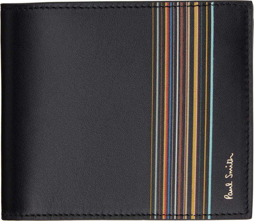 Novčanik Paul Smith Paul Smith Signature Stripe Billfold and Coin Wallet Crna | M1A-4833-LFISIG