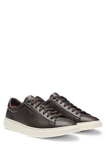 Odjeća i dodaci BOSS Grained-Leather Rubber Sole Smeđa | 50548716