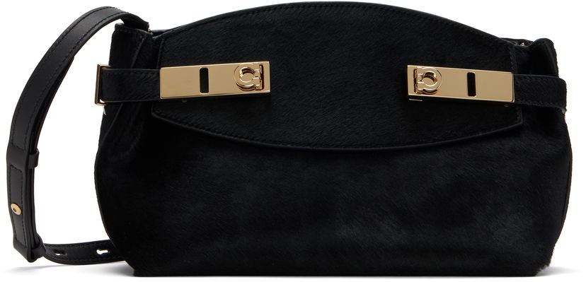 Ručna torbica FERRAGAMO Salvatore Ferragamo Hug Soft XS Crossbody Bag Crna | 779733