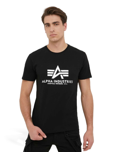 Majica kratkih rukava Alpha Industries Logo Tee Crna | 100501FP.530