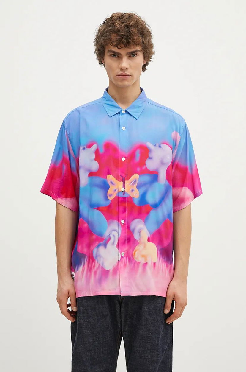 Košulja Pleasures Interaction Button Down Shirt Višebojno | P24F028