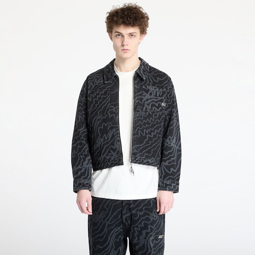 Bomber jakna Footshop FTSHP Silver Lining Denim Jacket Crna | FTSHP_470