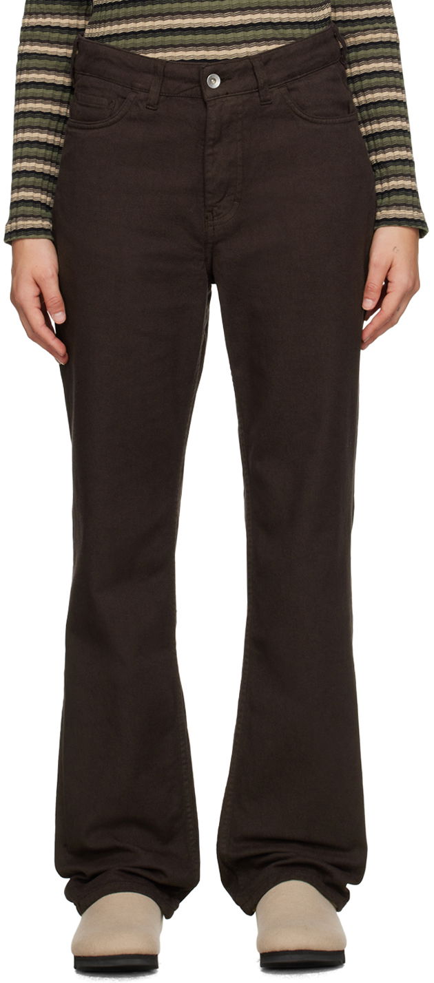 Jeans YMC Patti Flare Jeans Smeđa | Q4UMF