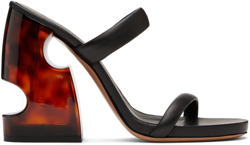 Njega cipela Off-White Off-White Meteor Heeled Sandals Crna | OWIJ029F23LEA0021060