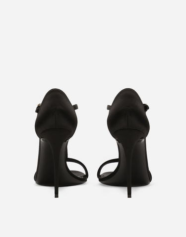 Tenisice i cipele Dolce & Gabbana Satin T-bar Sandals Crna | CR1766A763080999, 2