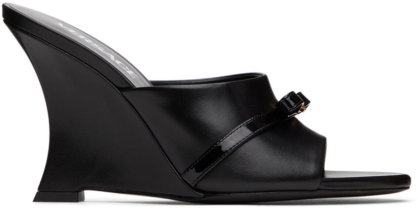 Dodaci Versace Versace Gianna Ribbon Wedge Mules Crna | 1016196_1A02310_1B00V